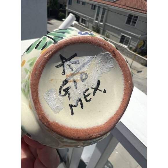 Vintage Handpainted talavera Owl Mug made in Mexico signed AI Gio pottery - Picture 5 of 11